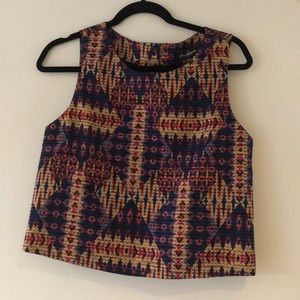 Sam Edelman bohemian rhapsody split back crop top. NWT